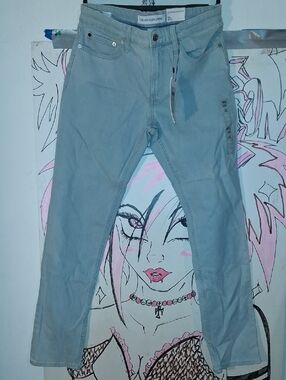 Calvin Klein Light Wash Blue Straight Jeans